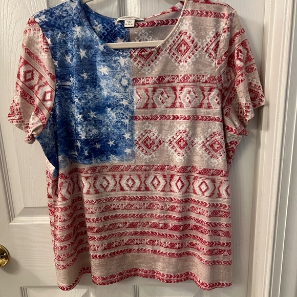 Coldwater Creek Aztec Flag Top Sz PL (14-16) - Picture 6 of 6